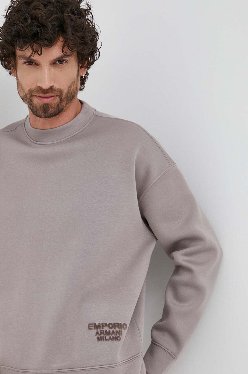

Суичър Emporio Armani в черно с апликация, Бежов