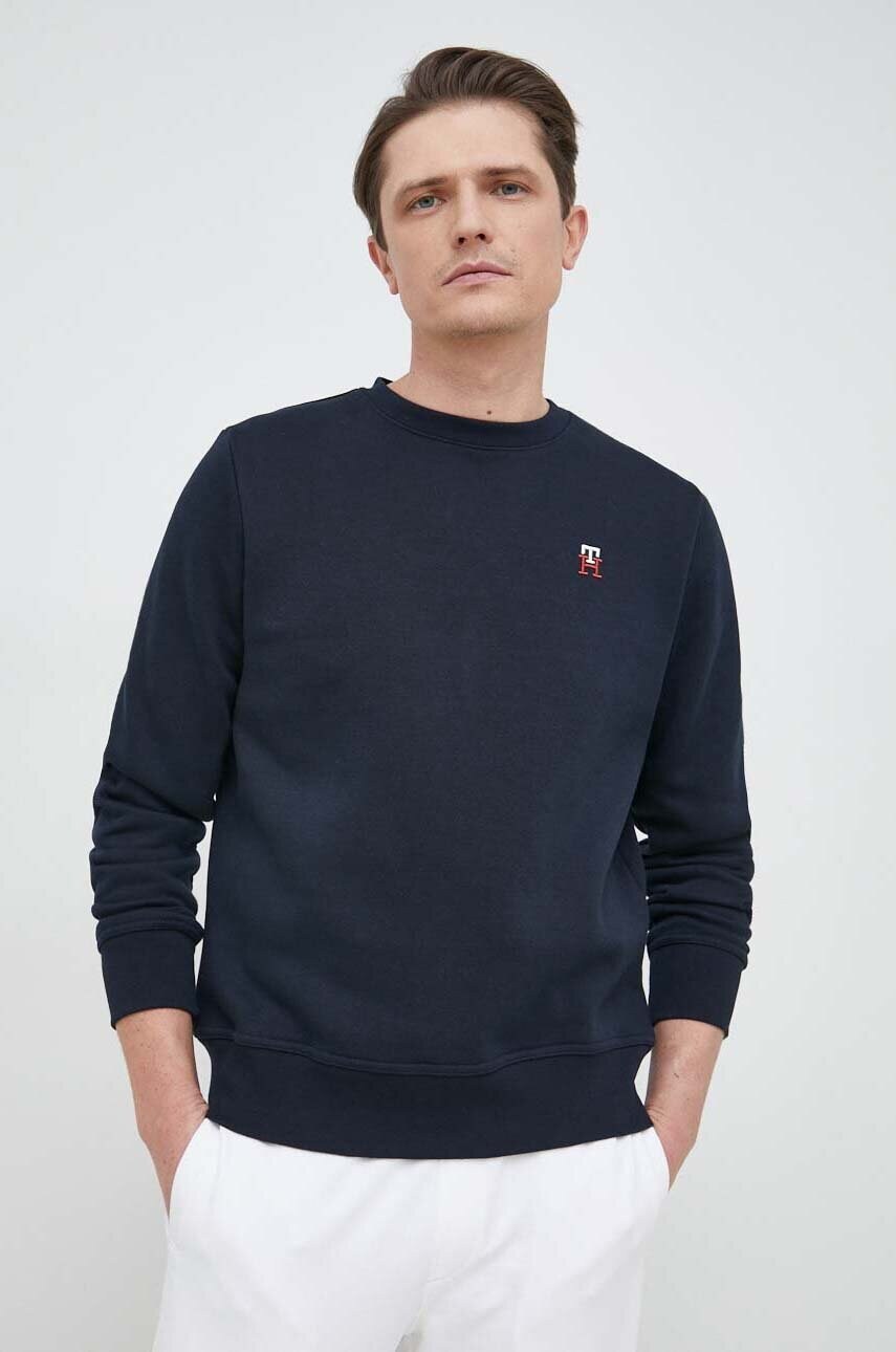 

Суичър Tommy Hilfiger в тъмносиньо с изчистен дизайн, Тъмносин