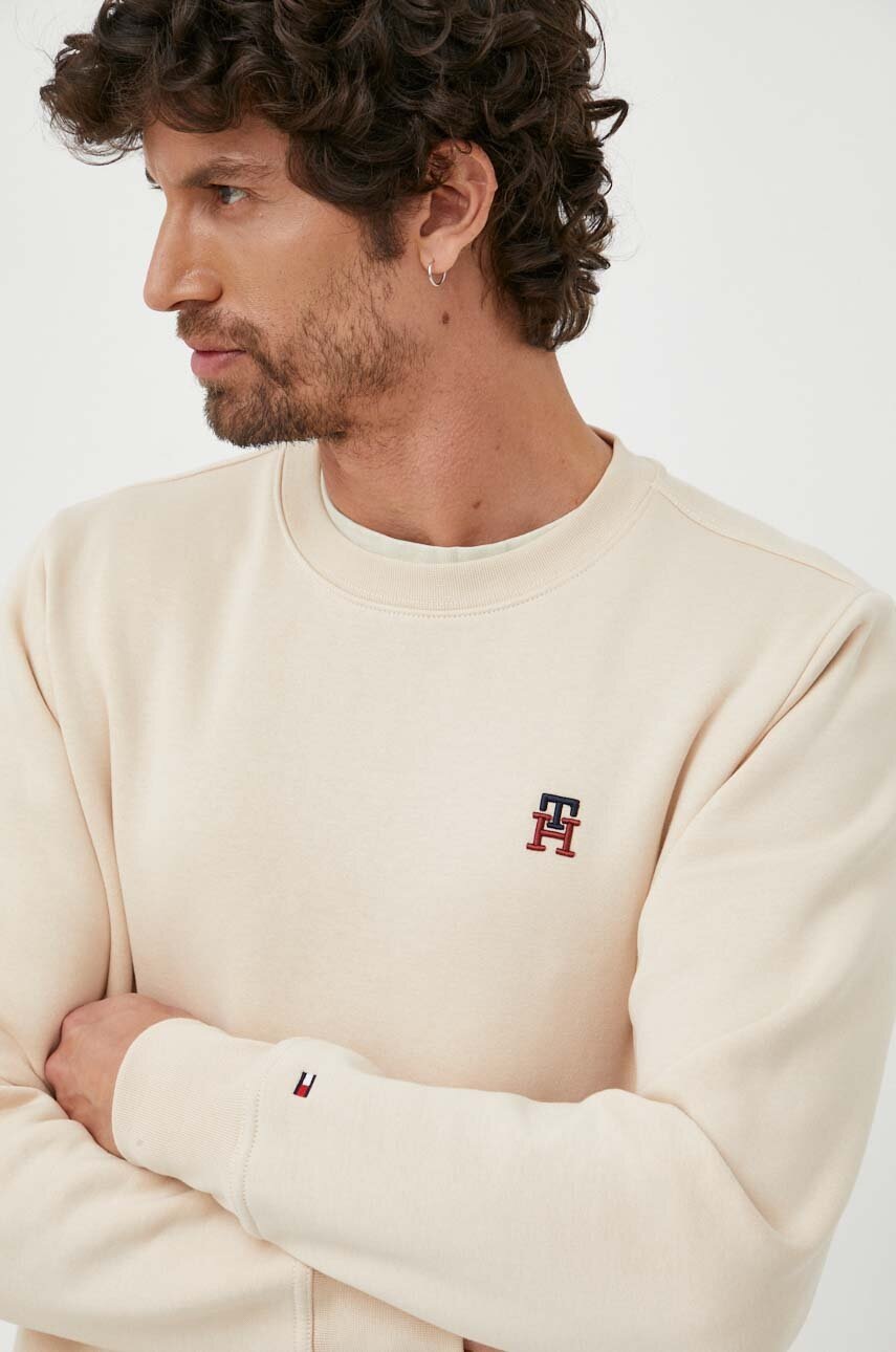 

Кофта Tommy Hilfiger мужская цвет бежевый однотонная