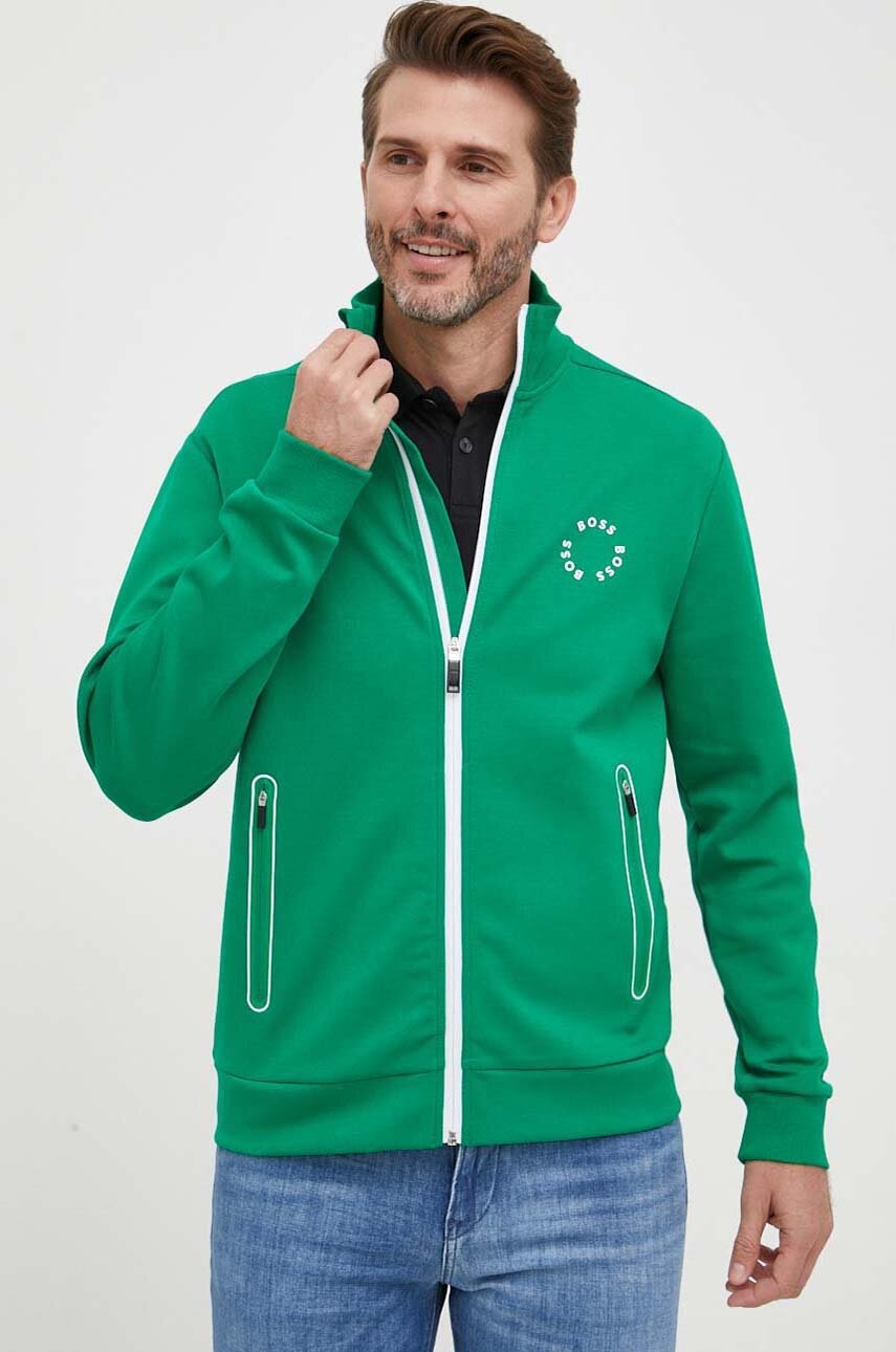 

Суичър BOSS BOSS GREEN в зелено с принт, Зелен