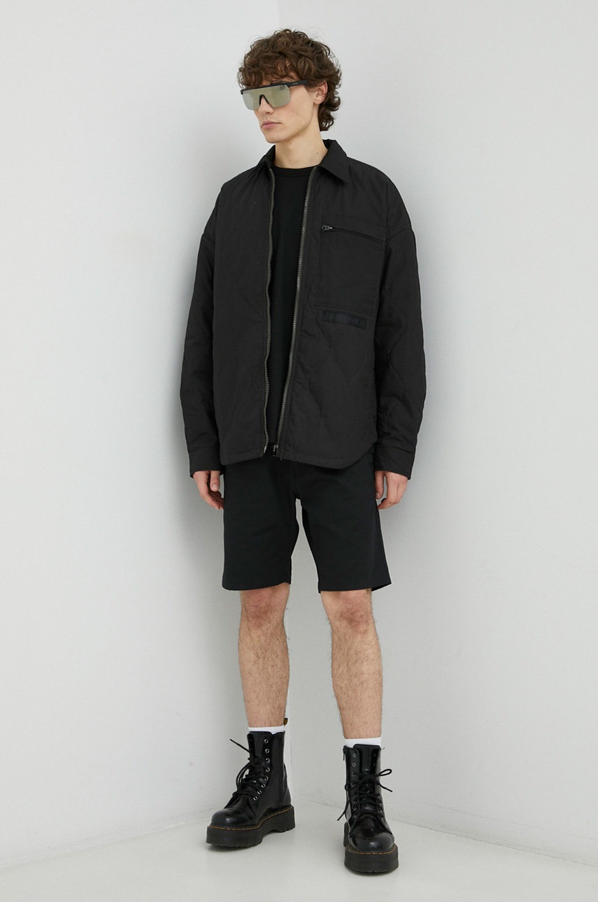 

Хлопковый лонгслив G-Star Raw мужская цвет чёрный с принтом