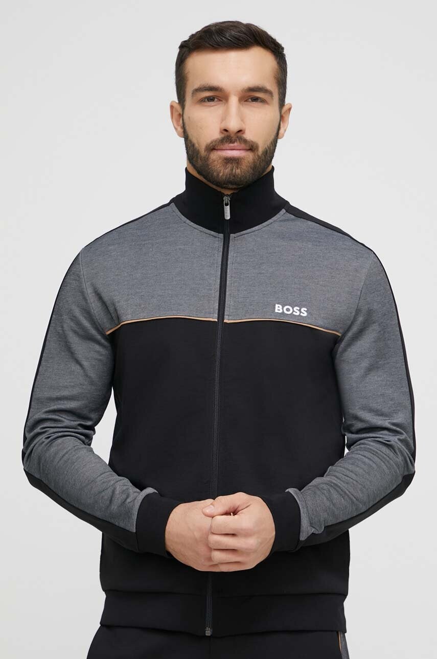 Boss bluză lounge culoarea negru, modelator