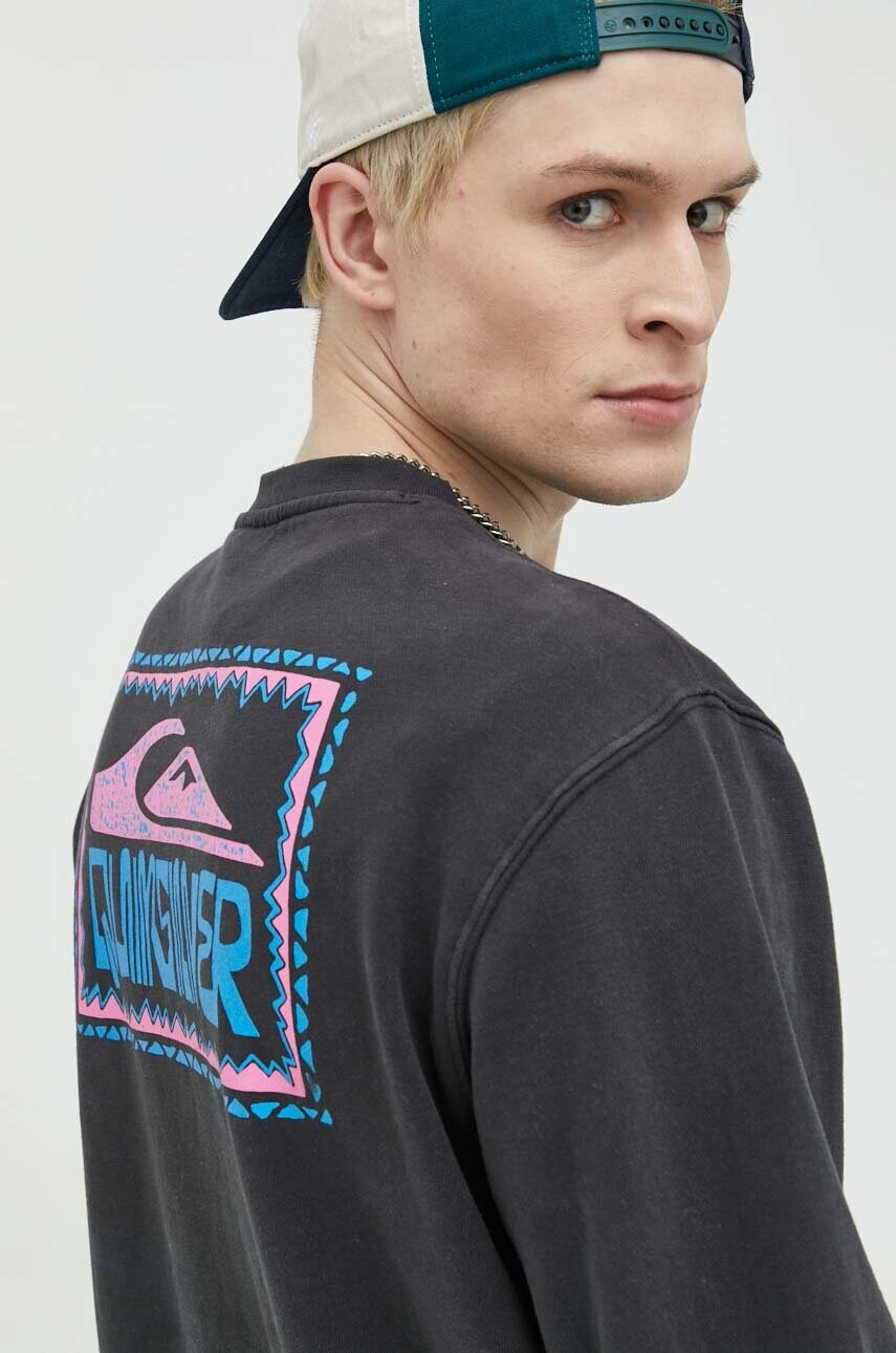 

Кофта Quiksilver мужская цвет серый с принтом