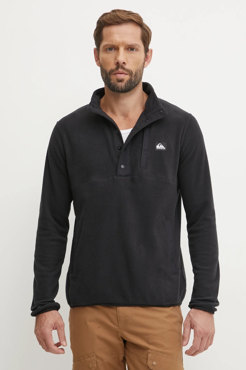 

Суичър Quiksilver в черно с изчистен дизайн, Черен
