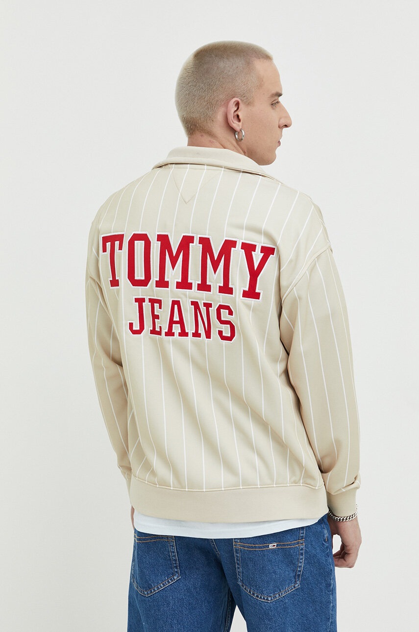 

Кофта Tommy Jeans мужская цвет бежевый узор
