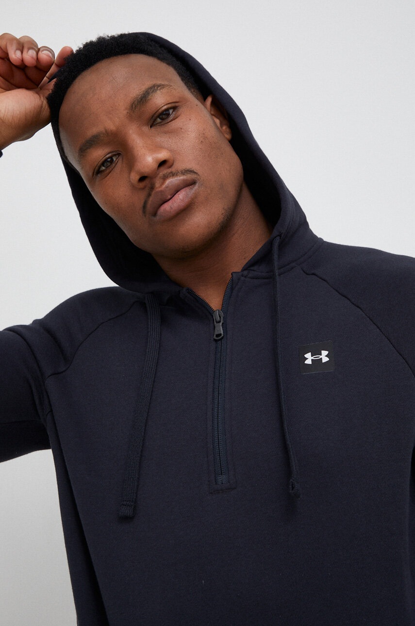 

Кофта Under Armour мужская цвет чёрный с капюшоном однотонная