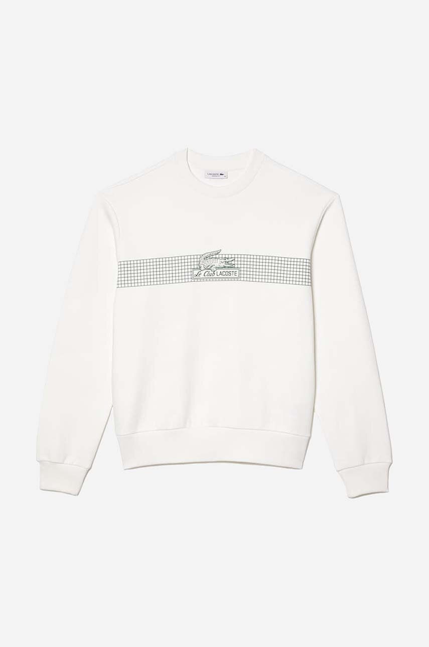 Pamučna dukserica Lacoste Sweatshirts SF5600 70V za muškarce, boja: bijela, s aplikacijom