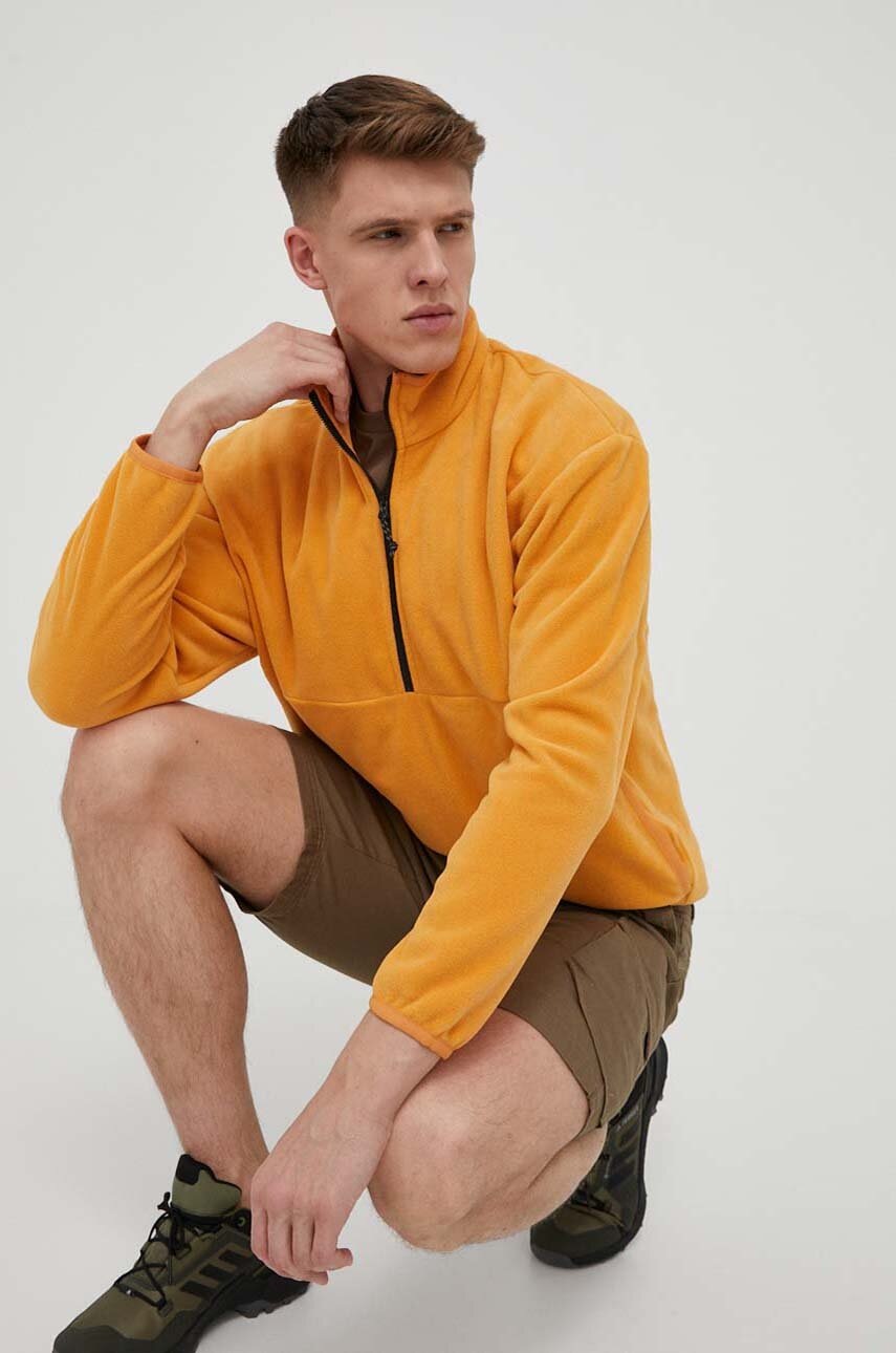 

Спортивна кофта Jack Wolfskin Bockenheim Fleece колір помаранчевий однотонна