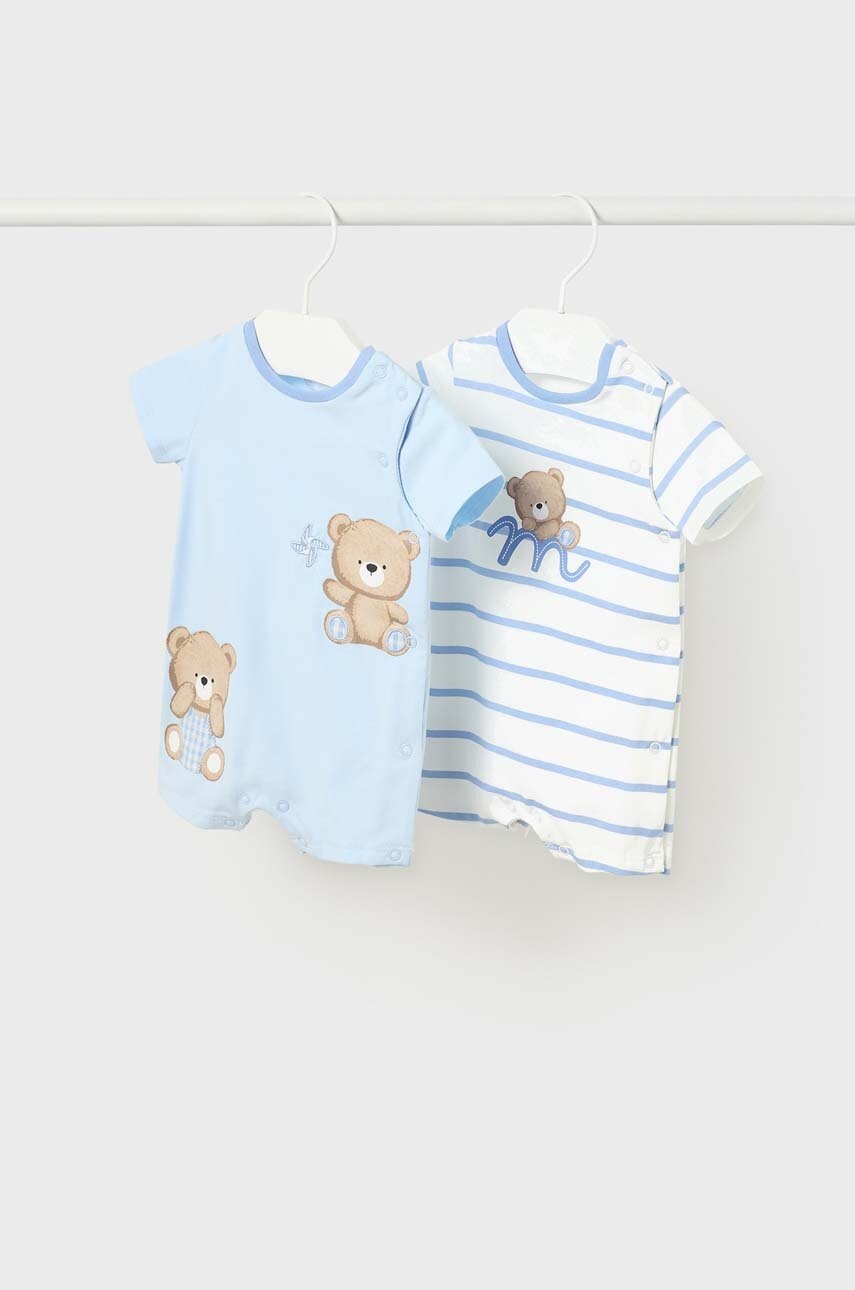 

Бебешки къс гащеризон Mayoral Newborn (2 броя), Син