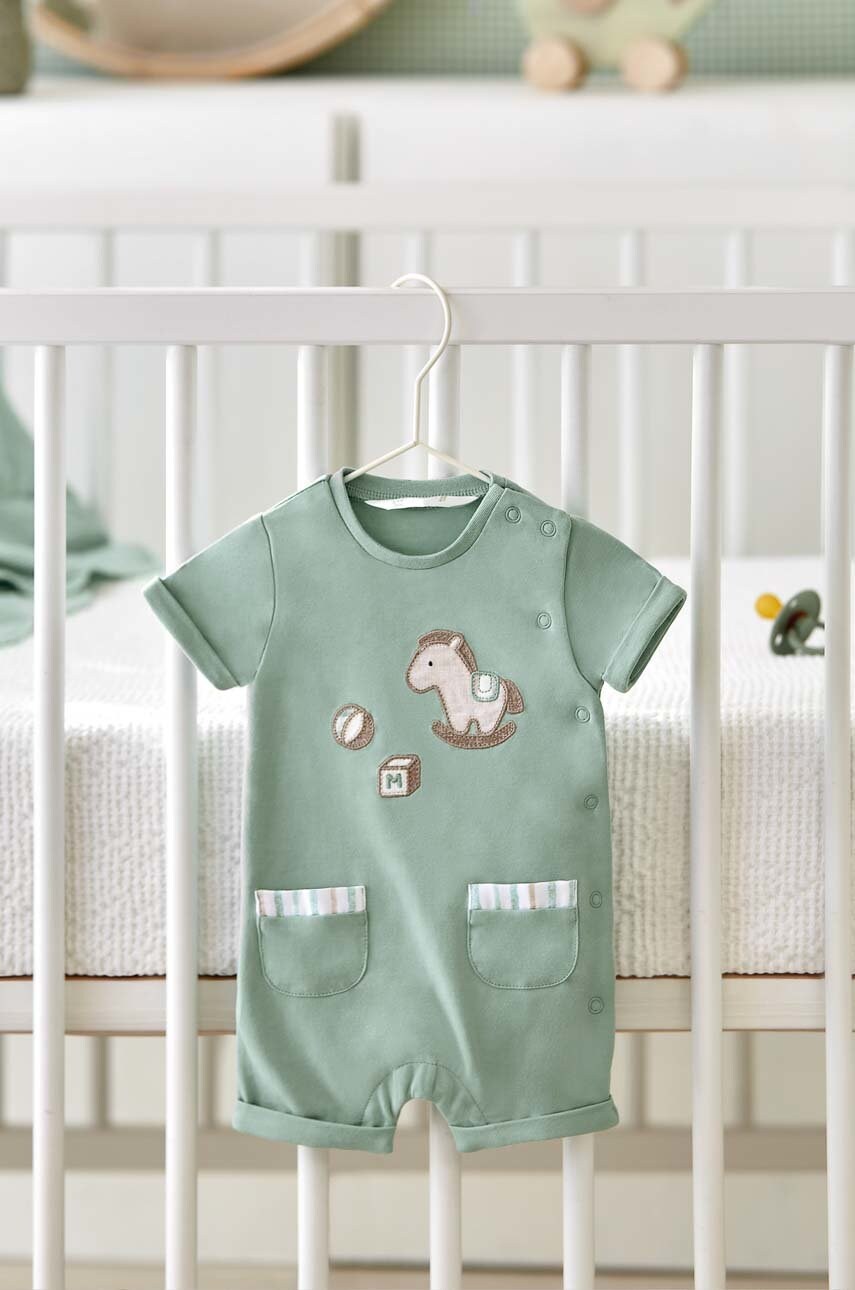 

Бебешки къс гащеризон Mayoral Newborn, Тюркоазен