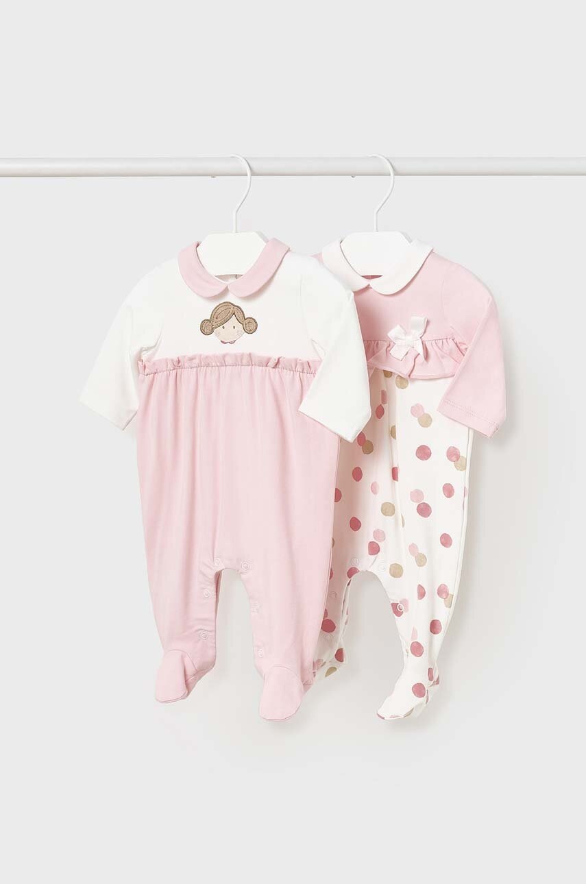 

Бебешки ританки Mayoral Newborn (2 броя), Розов