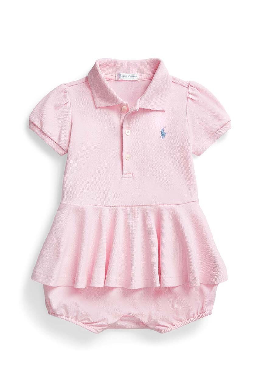 

Бебешки къс гащеризон Polo Ralph Lauren, Розов