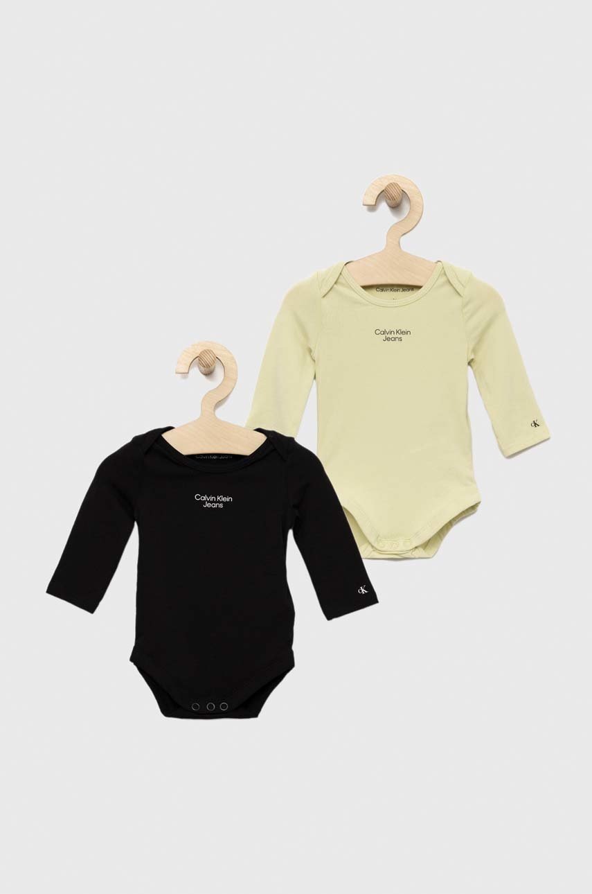 

Бебешко боди Calvin Klein Jeans (2 броя), Зелен