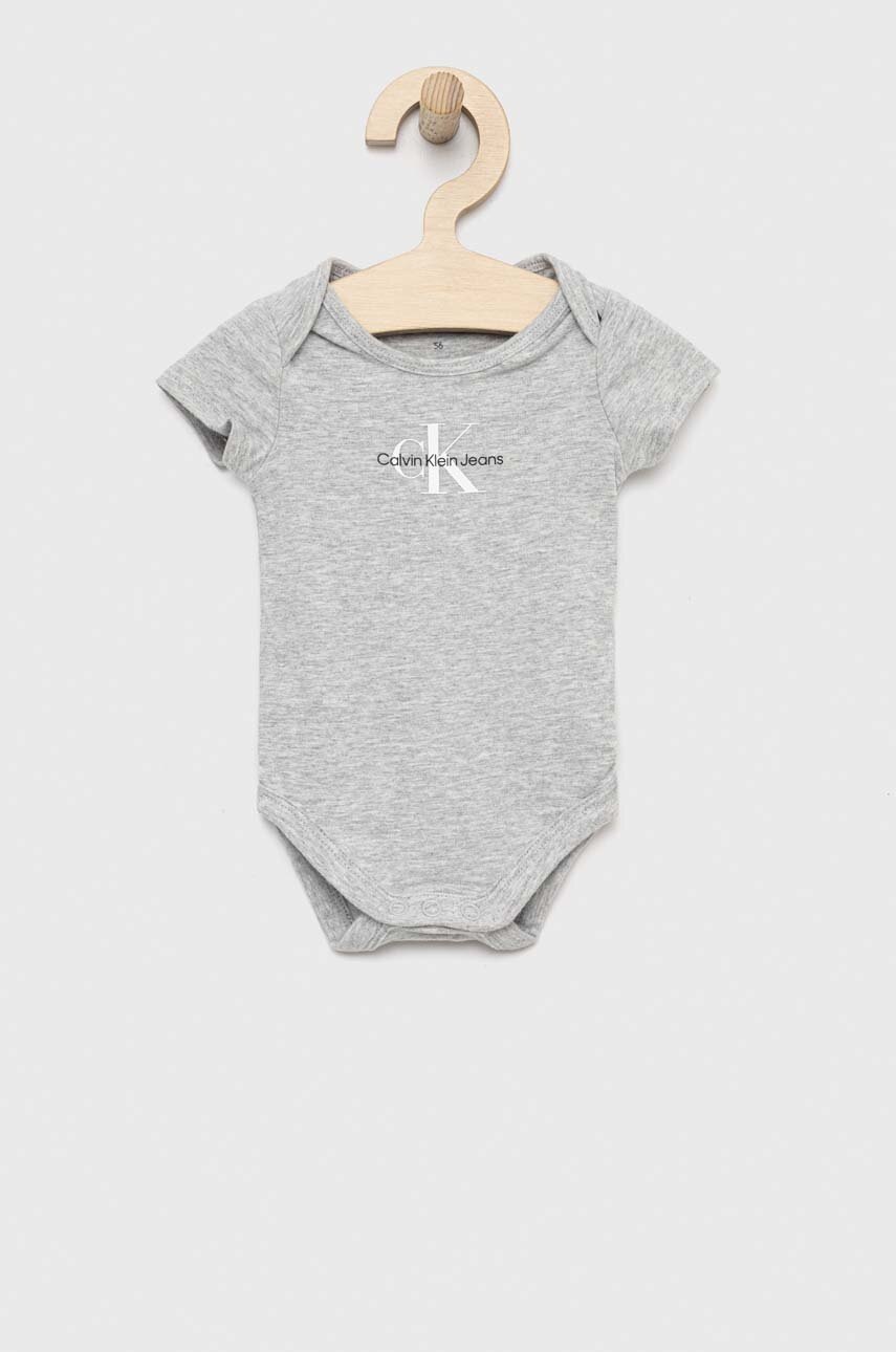 

Бебешко боди Calvin Klein Jeans, Сив