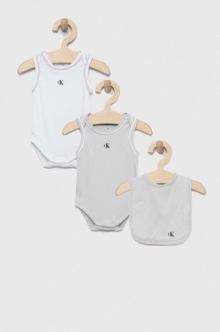 

Бебешко боди Calvin Klein Jeans, Бял