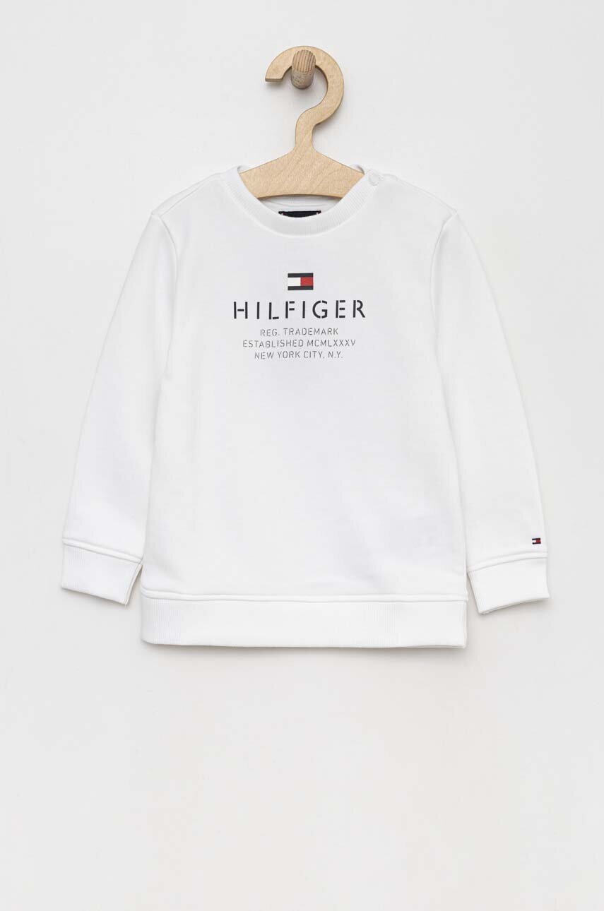 

Дитяча кофта Tommy Hilfiger колір білий з принтом