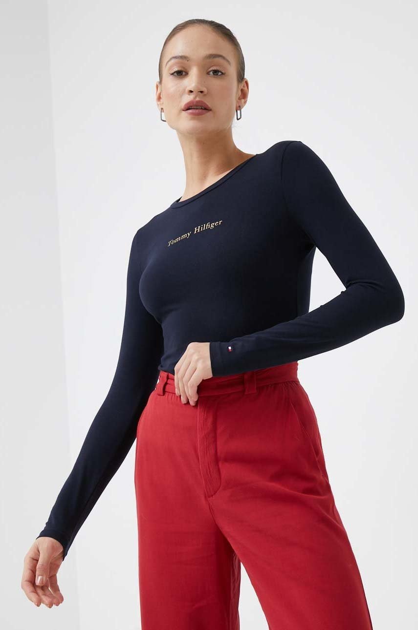 

Блуза с дълги ръкави Tommy Hilfiger в тъмносиньо, Тъмносин