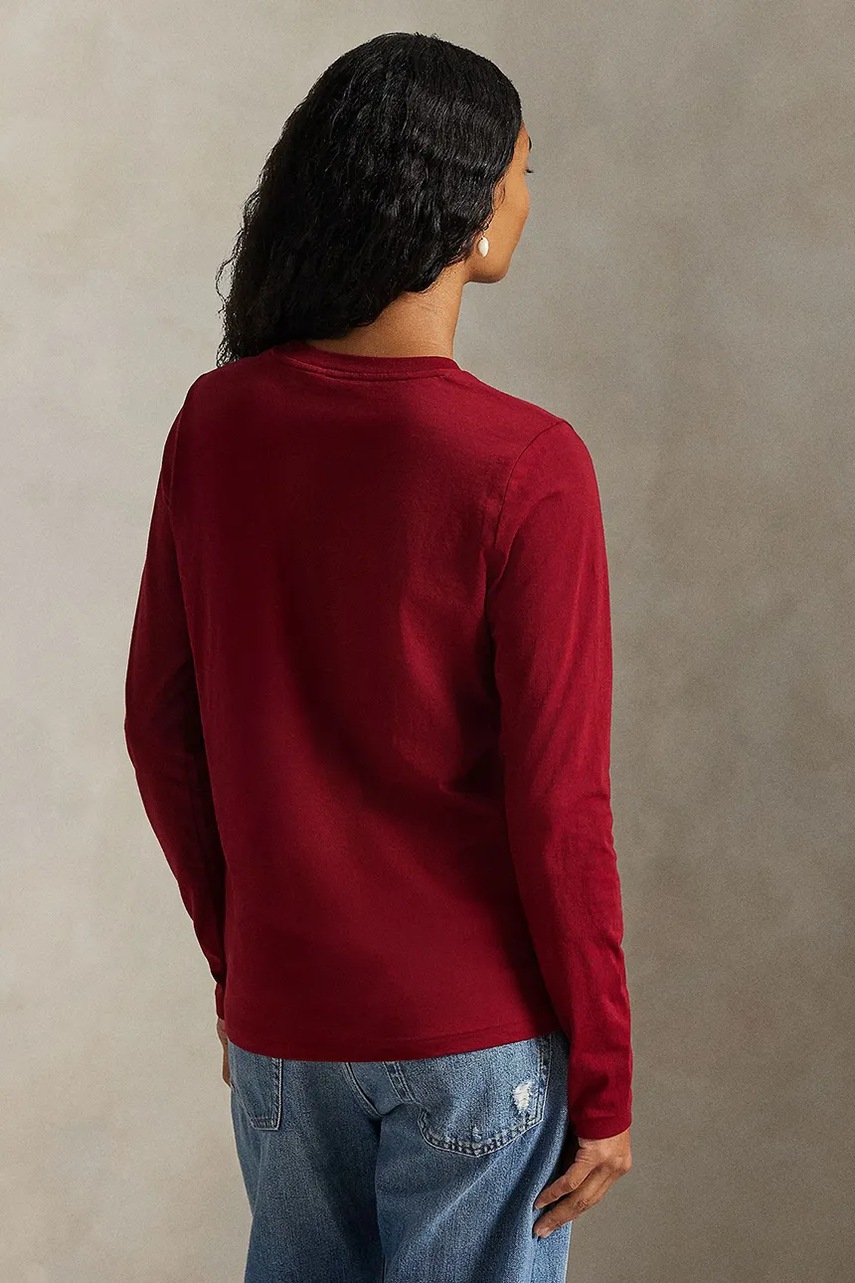 Хлопковый лонгслив Polo Ralph Lauren цвет белый 211898699