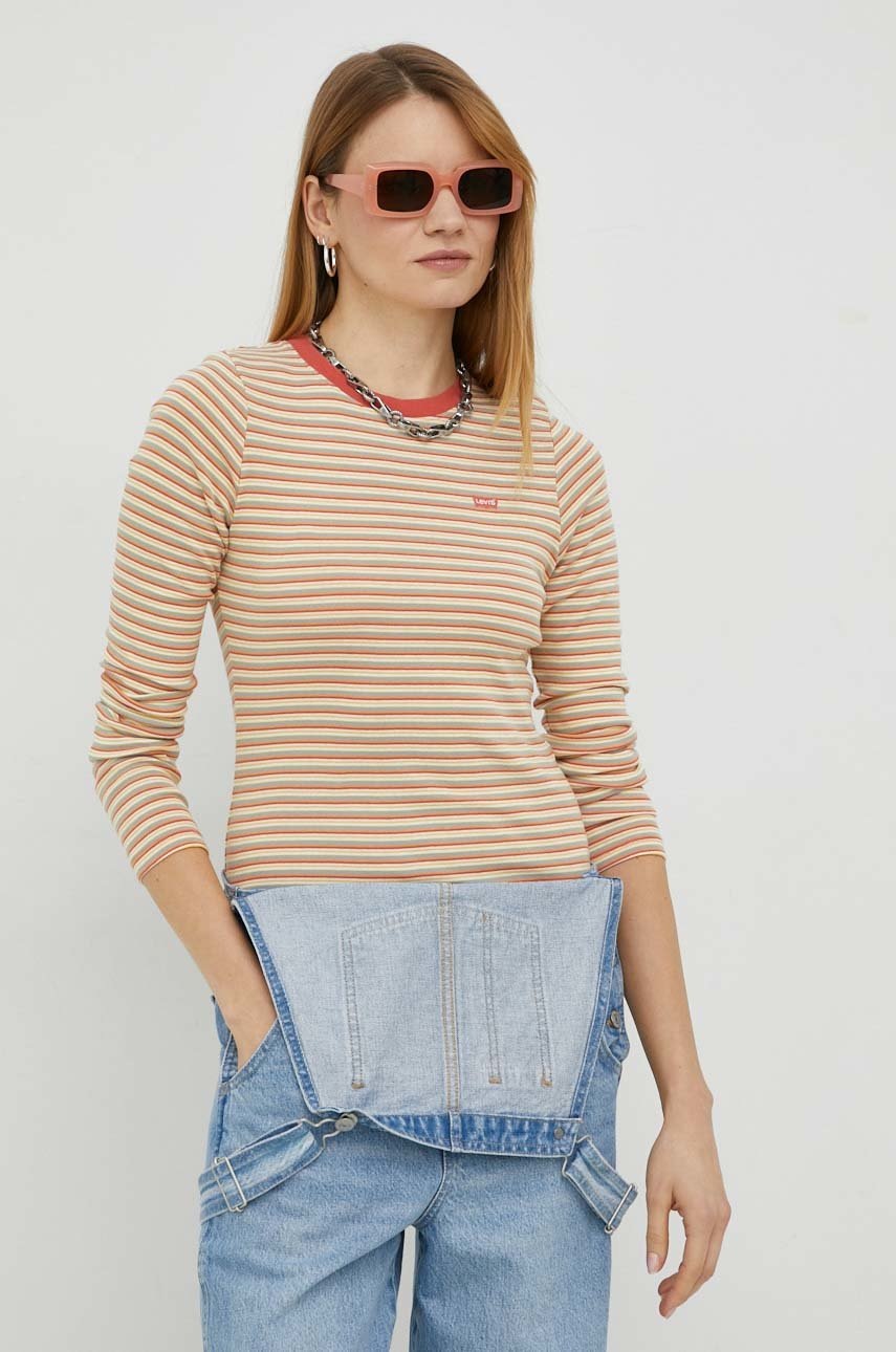 

Памучна блуза с дълги ръкави Levi's, Многоцветен