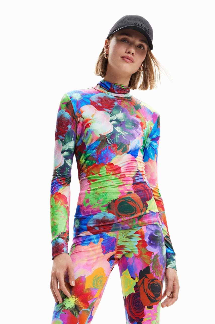 Desigual longsleeve femei, cu turtleneck