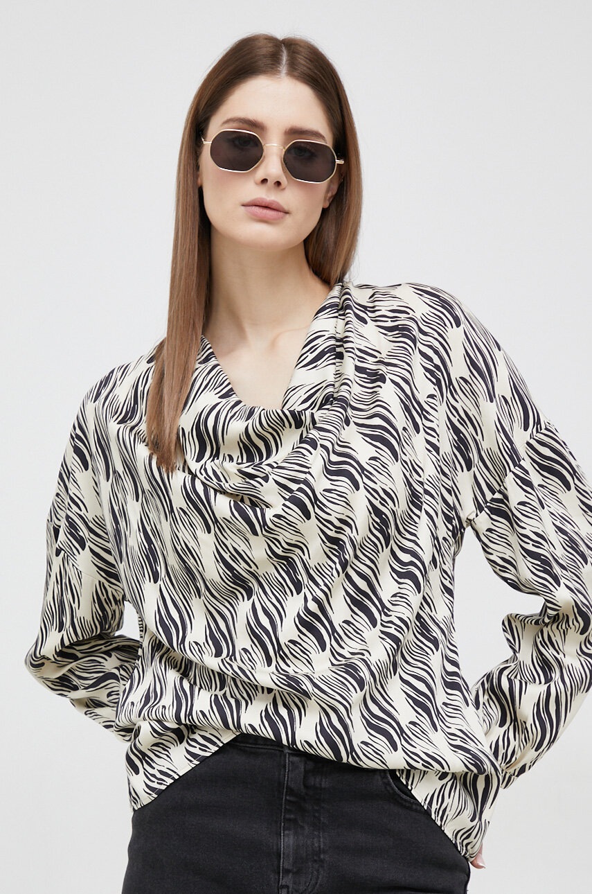 Μπλουζάκι Sisley χρώμα: μπεζ φωτογραφία