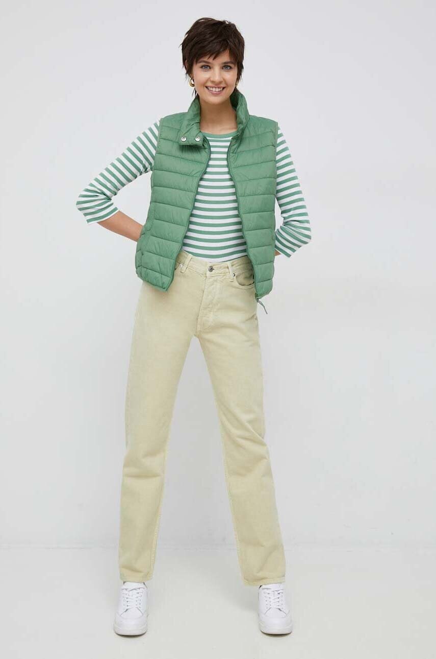 

Хлопковый лонгслив United Colors of Benetton цвет зелёный