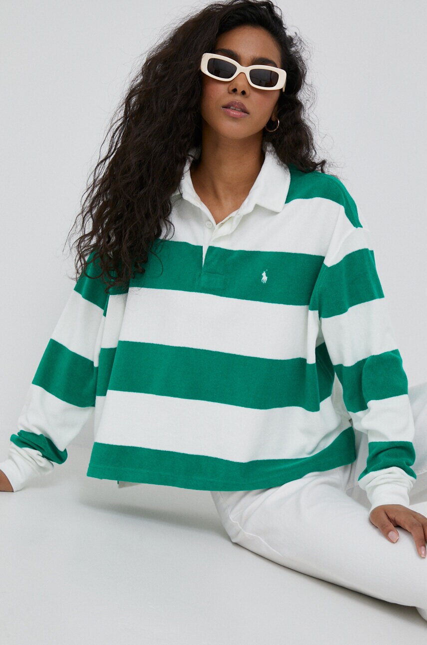 

Лонгслів Polo Ralph Lauren жіночий колір зелений