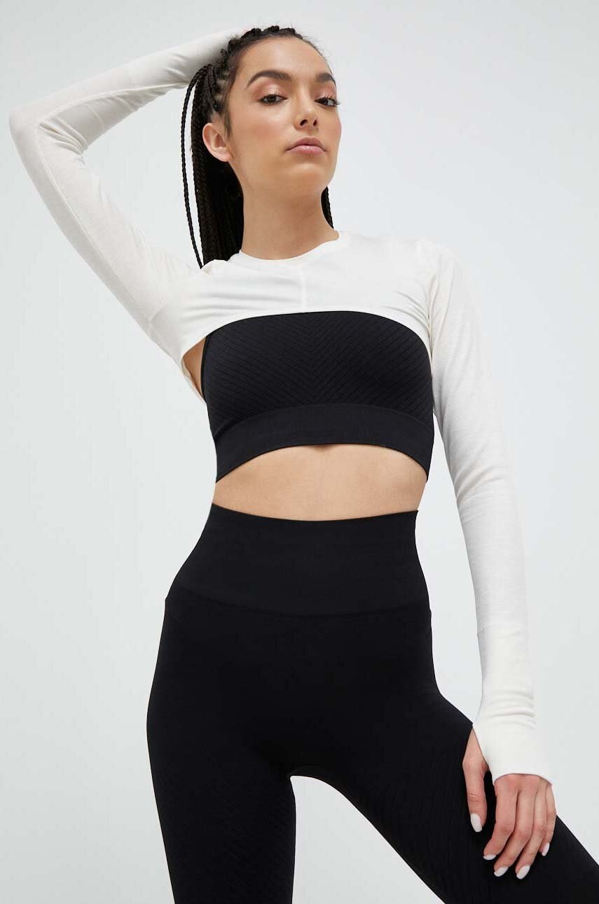 Casall longsleeve de yoga culoarea alb