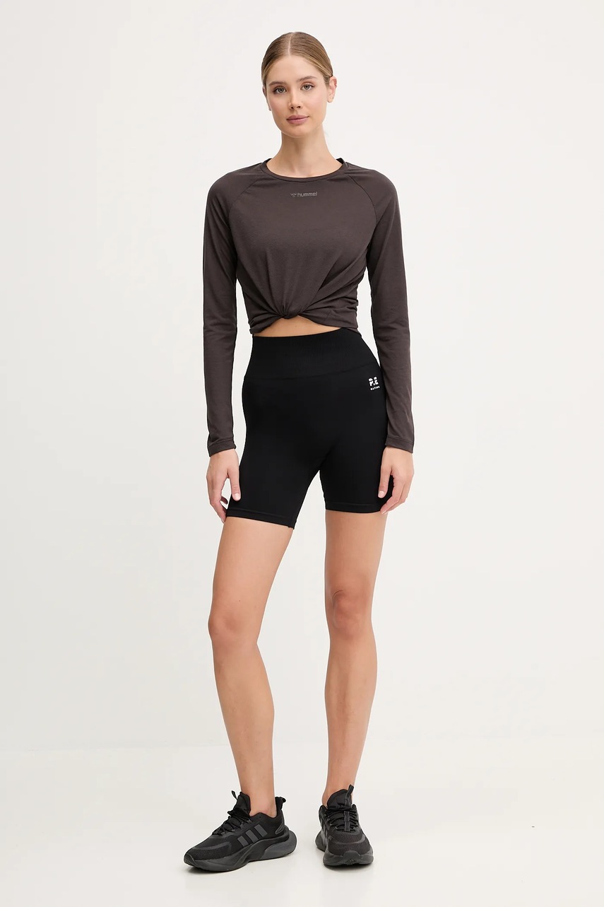 Лонгслив для тренировок Hummel Vanja цвет чёрный 214244