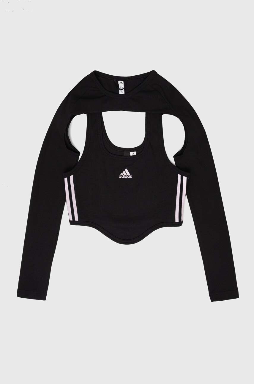 adidas Performance longsleeve Dance femei, culoarea negru Adidas