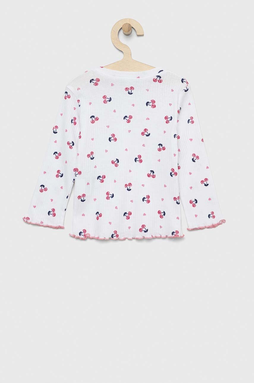 Дитячий бавовняний лонгслів United Colors of Benetton колір рожевий Дитячий бавовняний лонгслів United Colors of Benetton колір рожевий