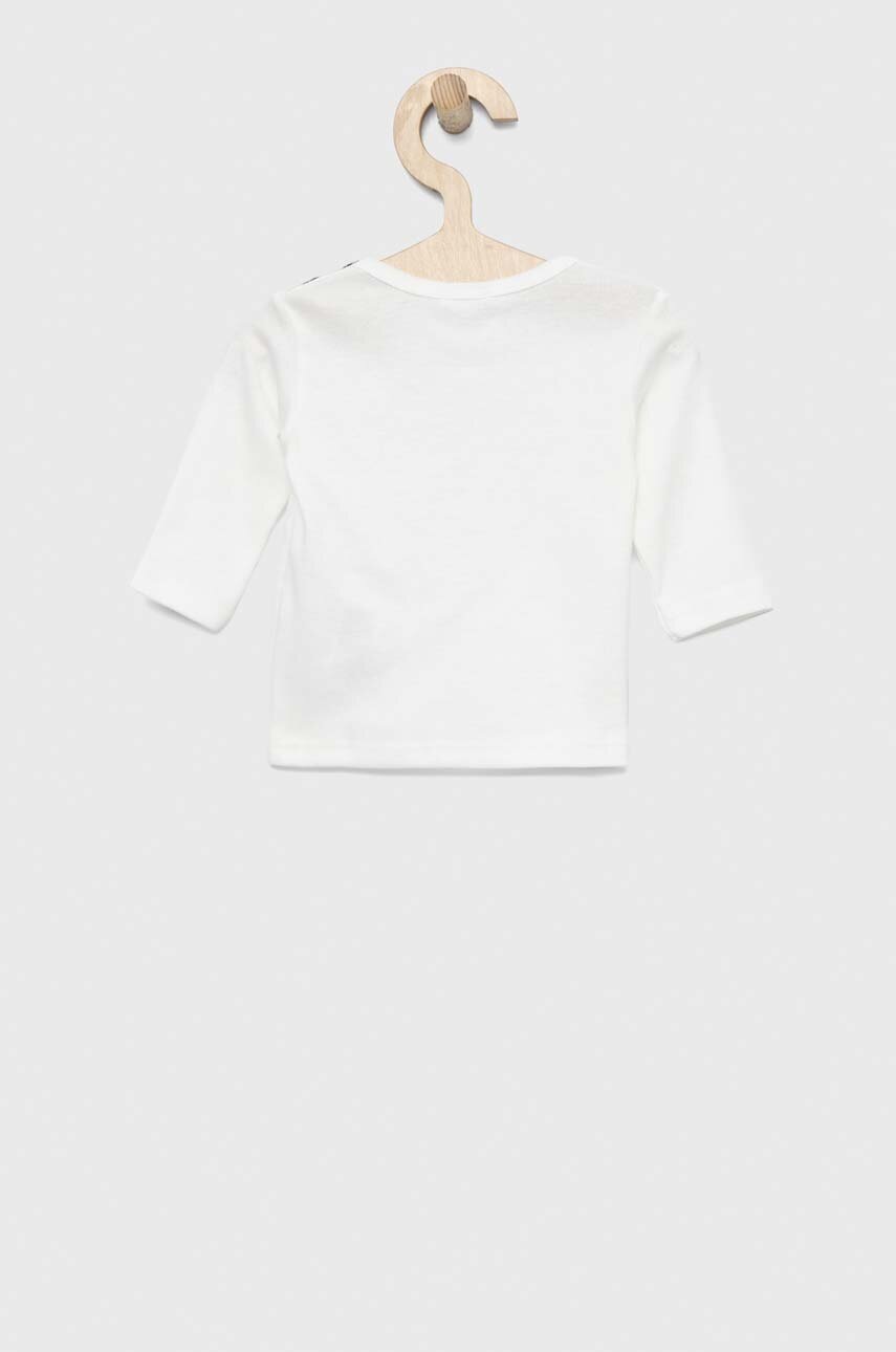 Бавовняний лонгслів для немовлят United Colors of Benetton колір бежевий