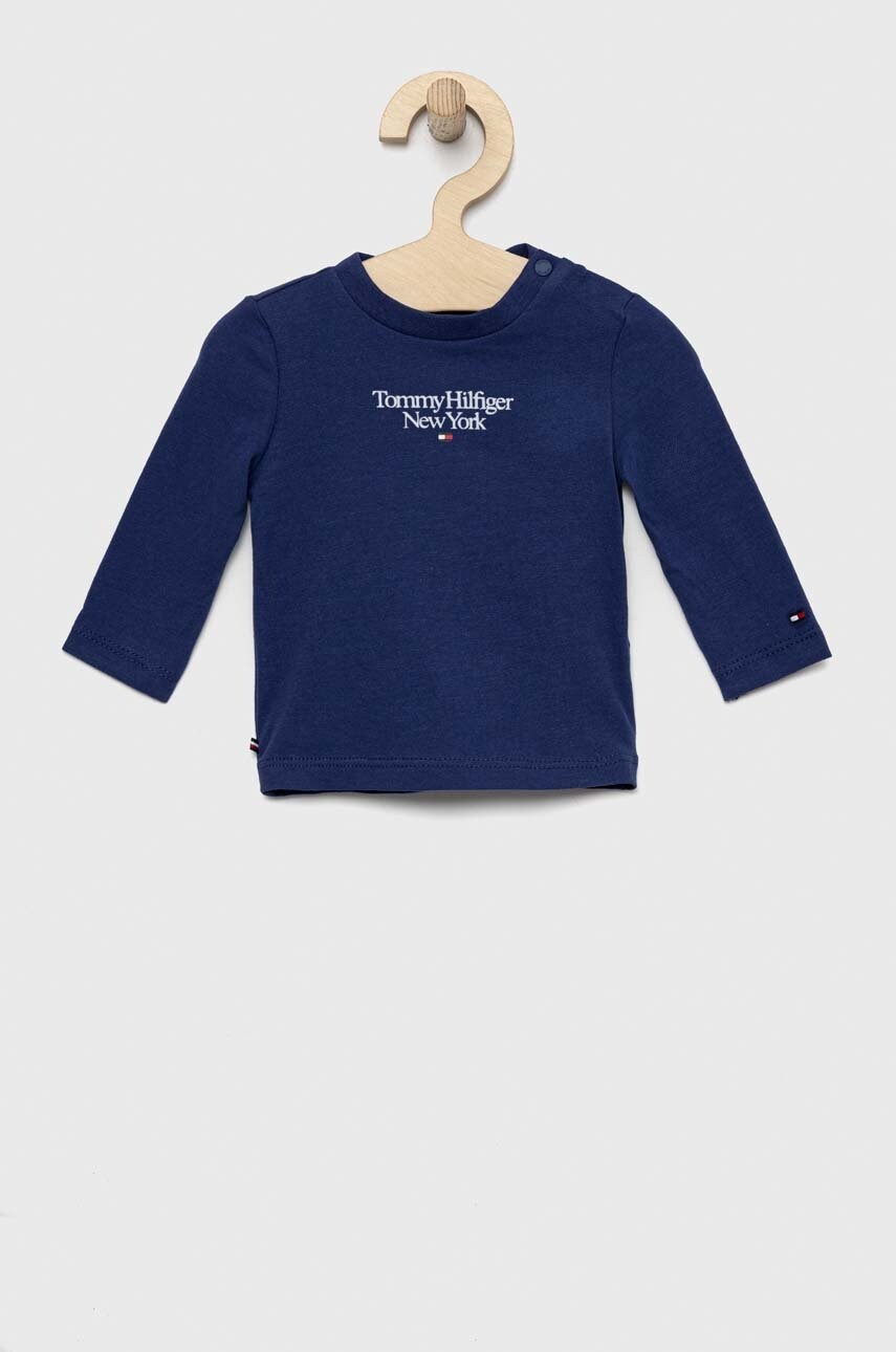 

Лонгслив для младенцев Tommy Hilfiger цвет синий с принтом