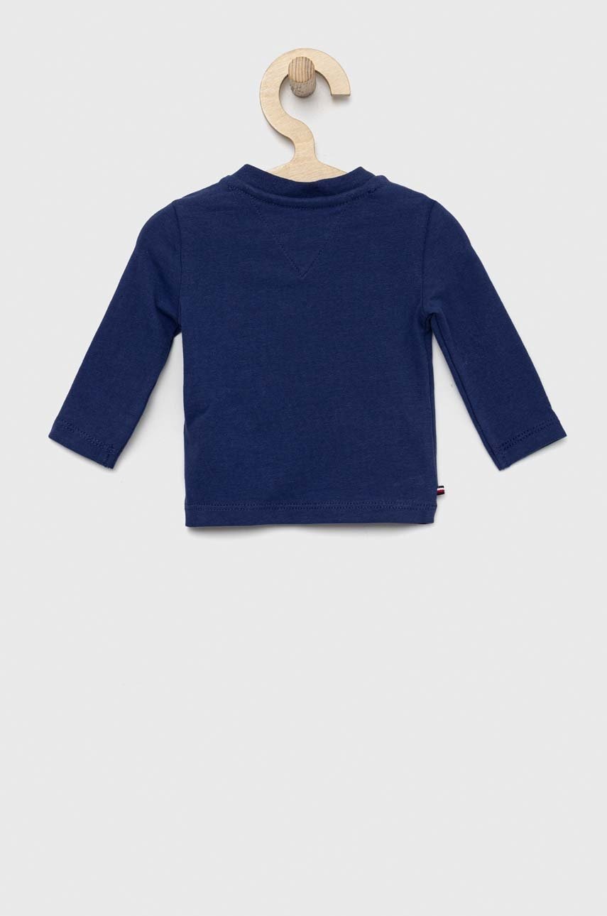 Лонгслів для немовлят Tommy Hilfiger колір синій з принтом