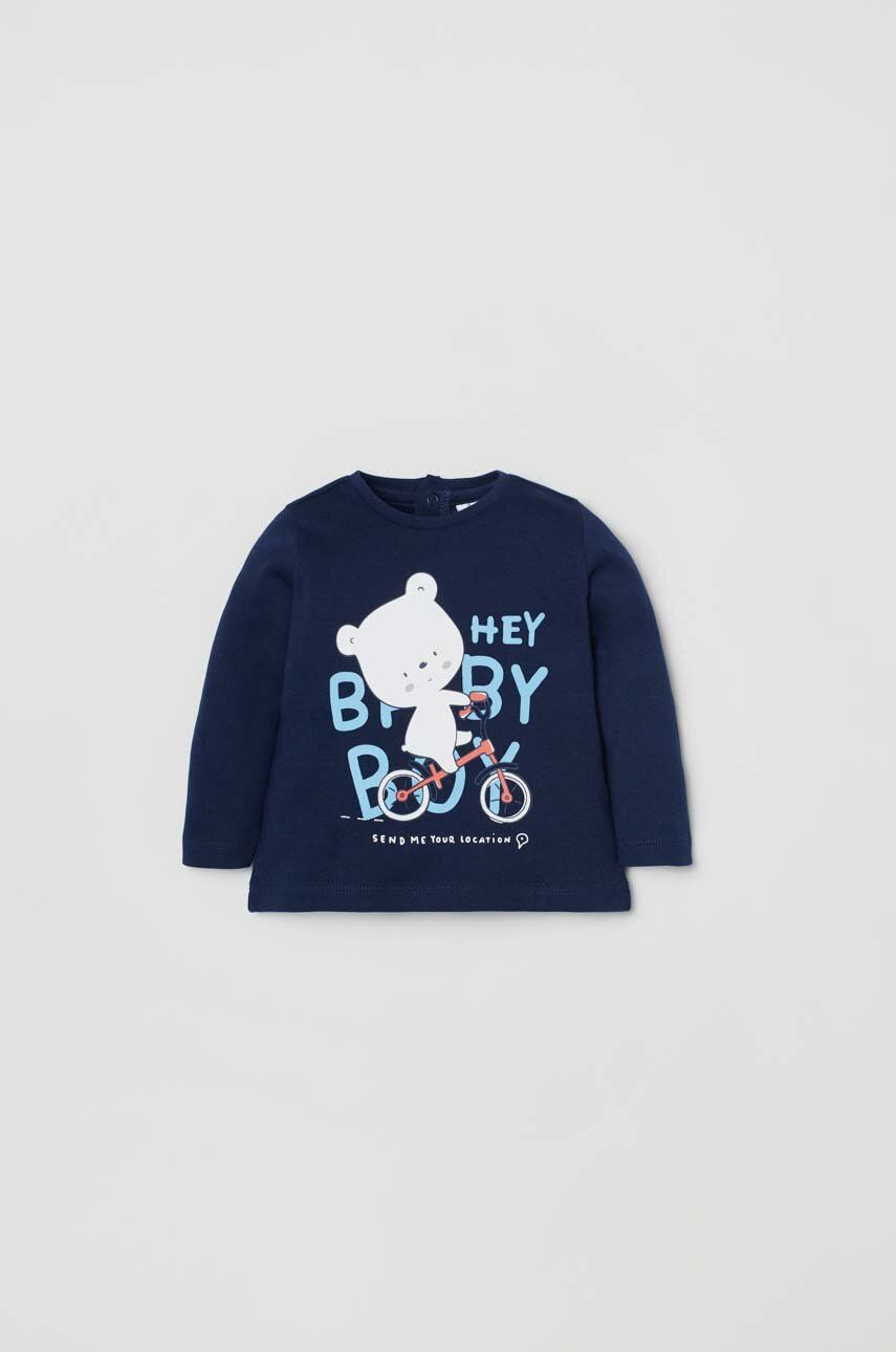 OVS longsleeve din bumbac pentru bebeluși cu imprimeu