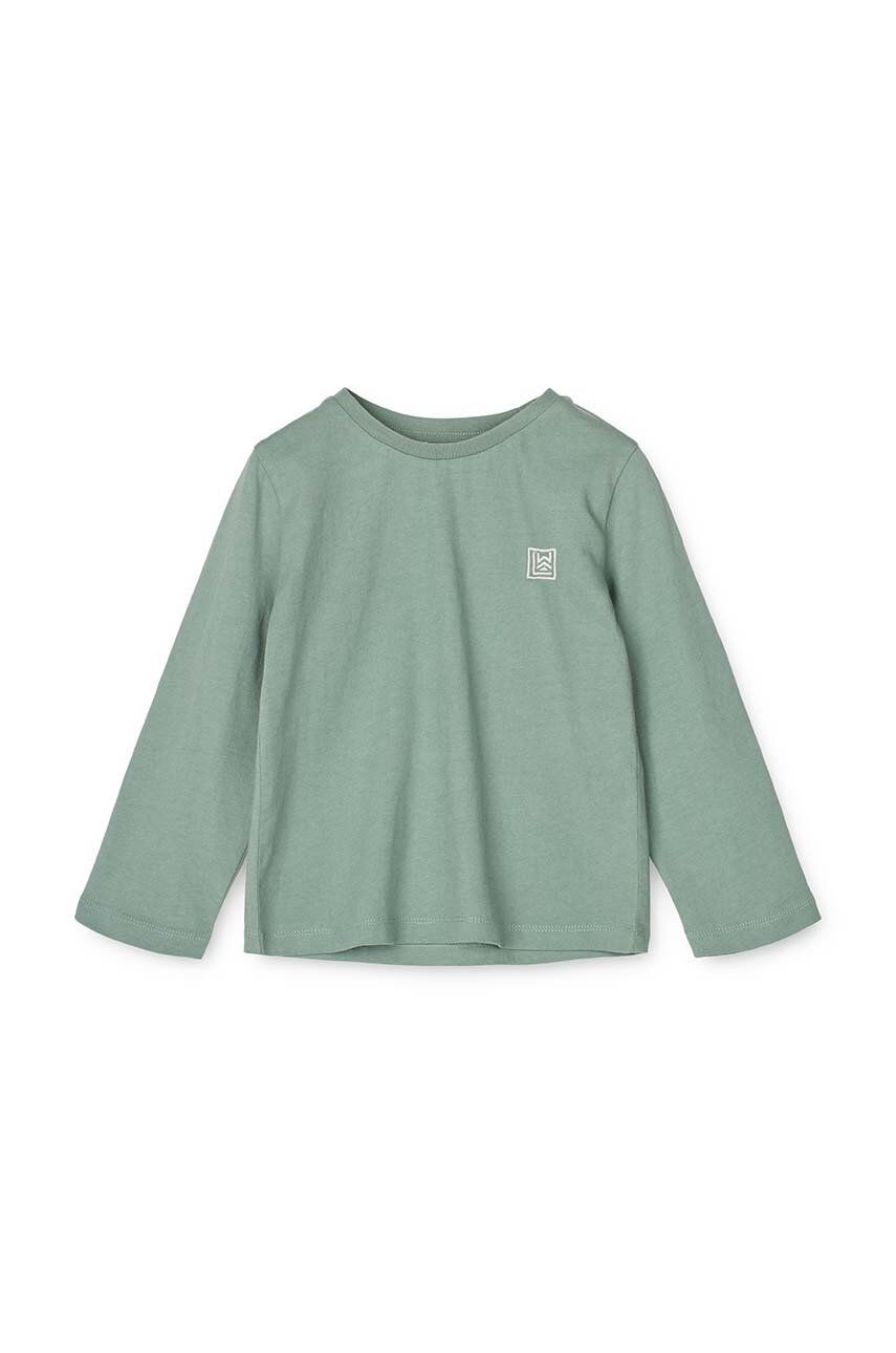Dětské tričko s dlouhým rukávem Liewood tyrkysová barva - tyrkysová - 100 % Organická bavlna