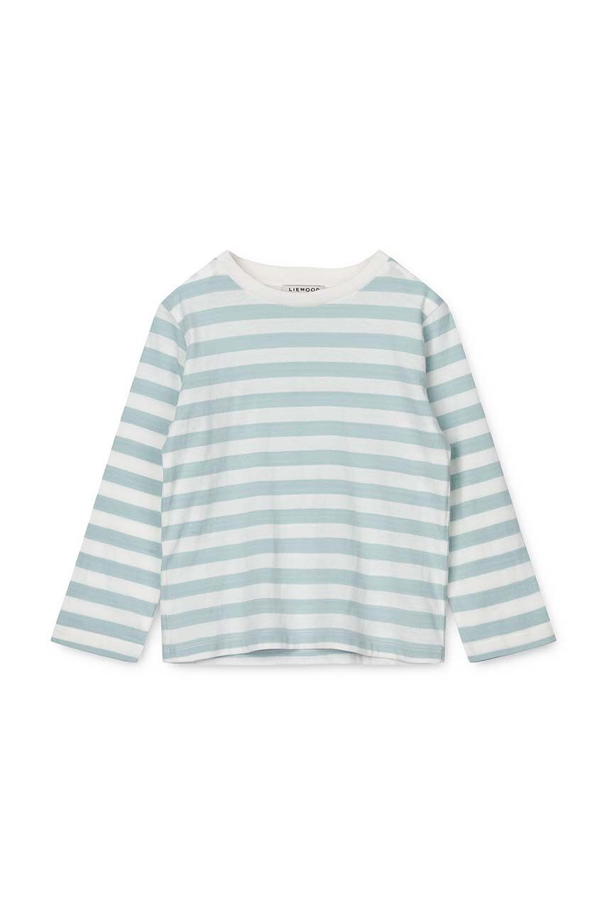 Dětské tričko s dlouhým rukávem Liewood - modrá -  95 % Organická bavlna
