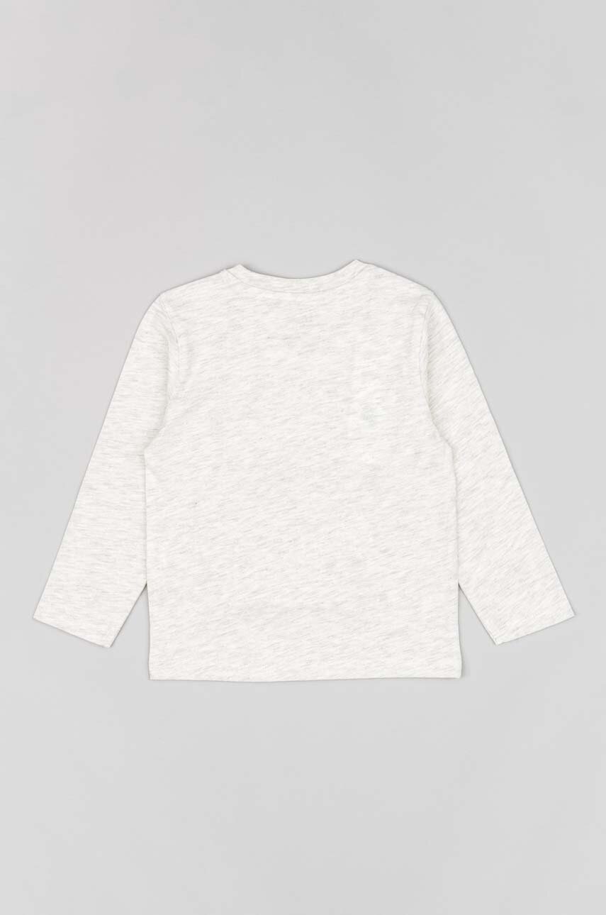 Дитяча бавовняна футболка zippy колір білий з принтом