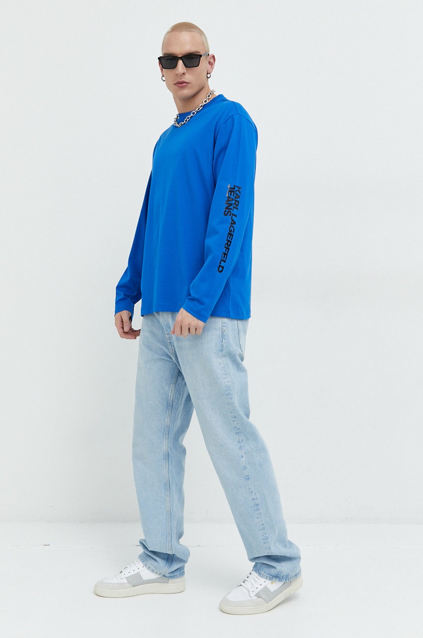 

Бавовняний лонгслів Karl Lagerfeld Jeans з принтом