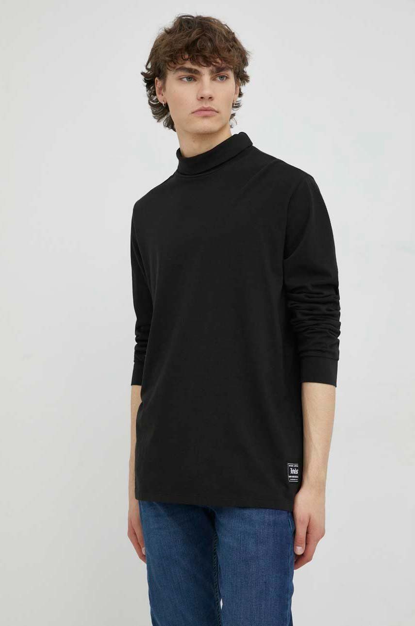 Bavlněné tričko s dlouhým rukávem Levi′s černá barva - černá -  100 % Bavlna