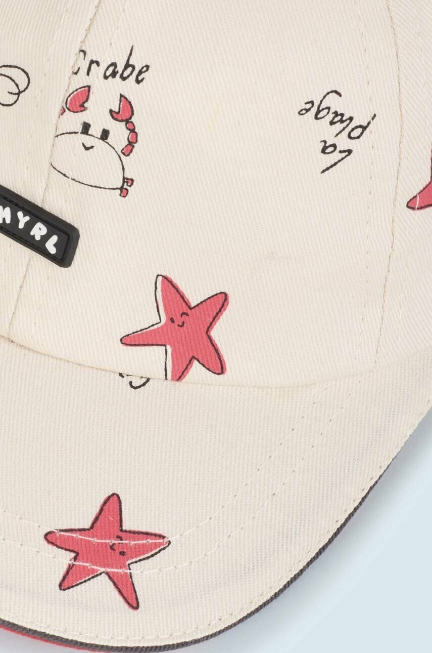 Детская хлопковая кепка Mayoral цвет красный узор Детская хлопковая кепка Mayoral цвет красный узор