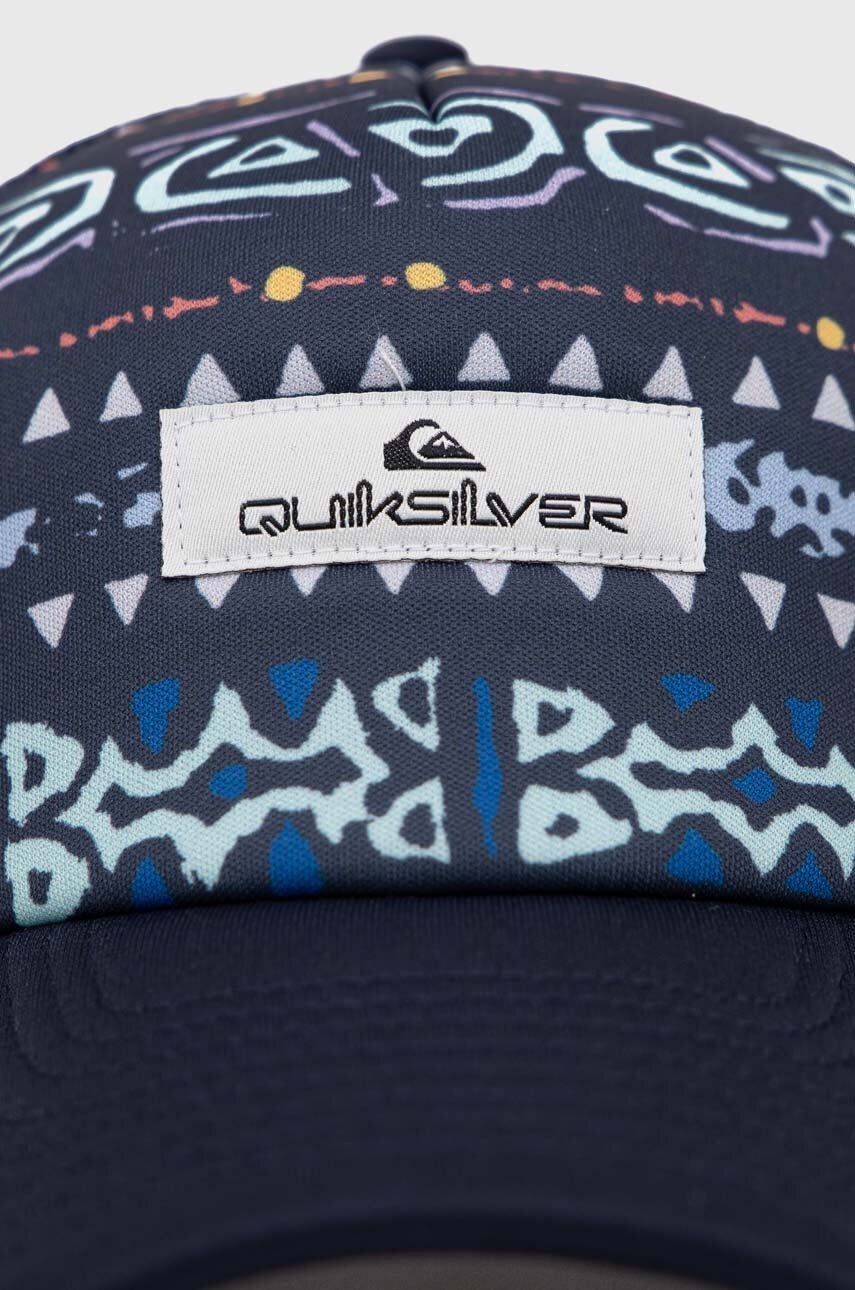 

Дитяча кепка Quiksilver колір синій візерунок