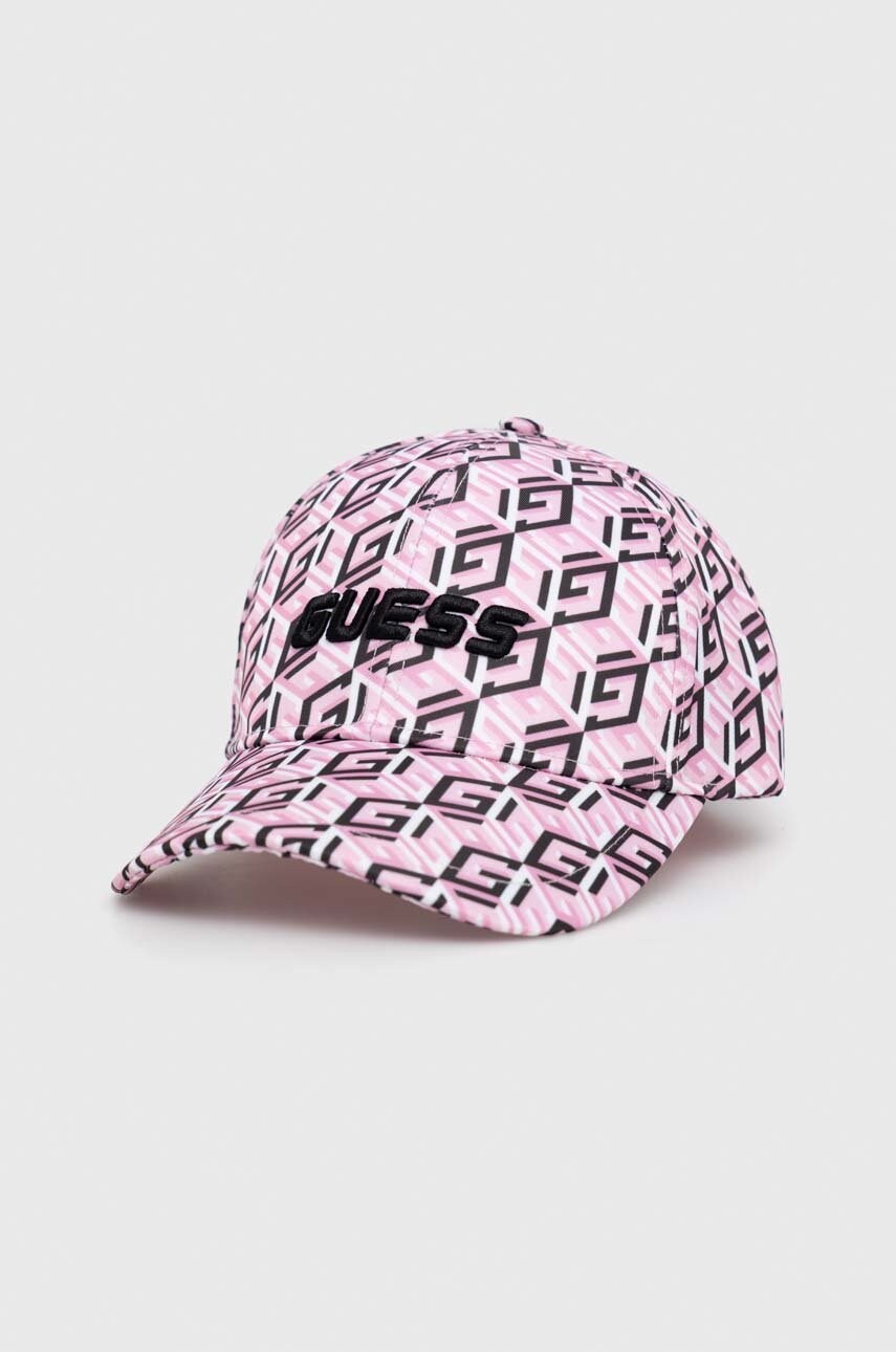 

Кепка Guess цвет розовый узор