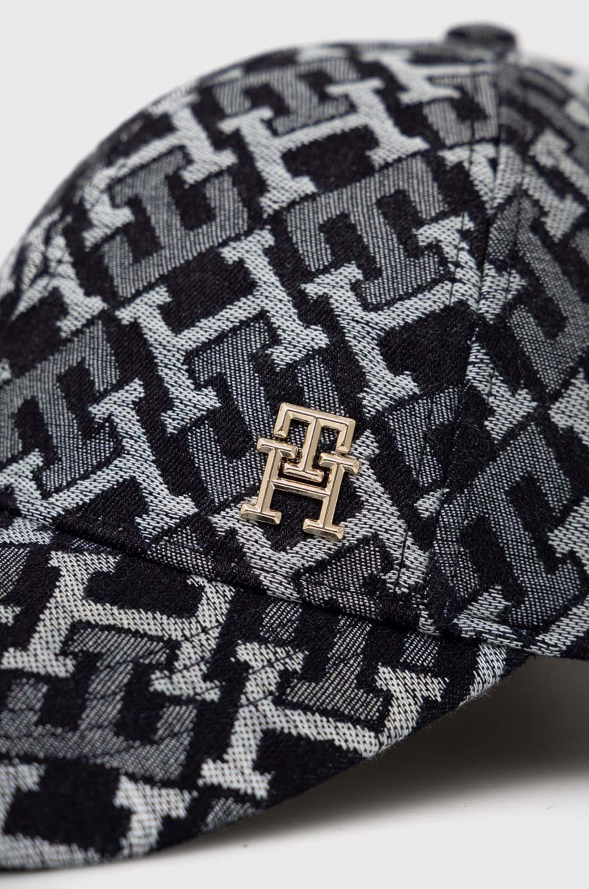 

Хлопковая кепка Tommy Hilfiger цвет чёрный узор
