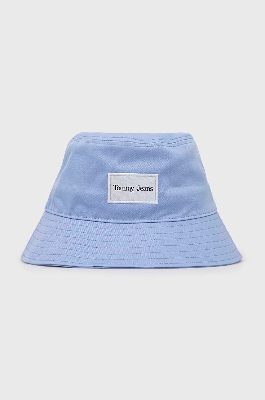 

Памучна капела Tommy Jeans от памук, Син
