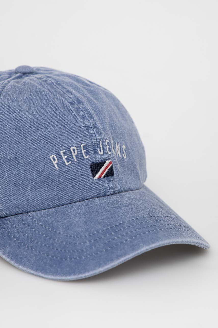 

Джинсова кепка Pepe Jeans Cemira з аплікацією