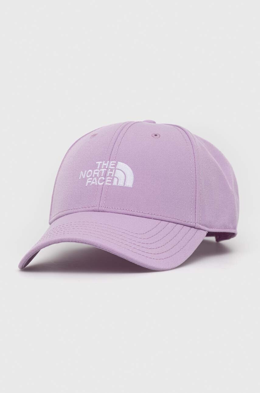

Кепка The North Face колір фіолетовий з аплікацією