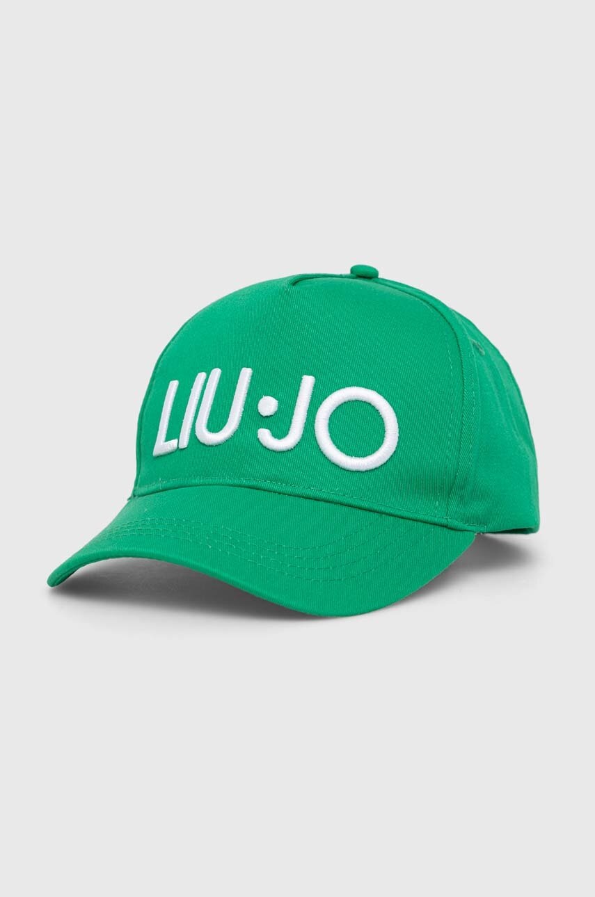 

Хлопковая кепка Liu Jo цвет зелёный с принтом