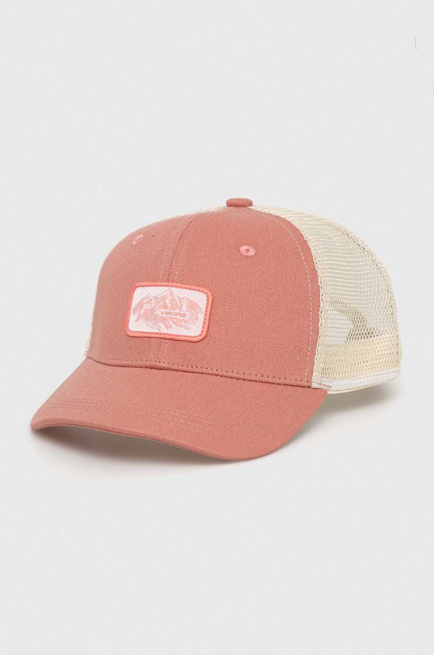 Viking șapcă de baseball din bumbac Sedona culoarea roz, cu imprimeu