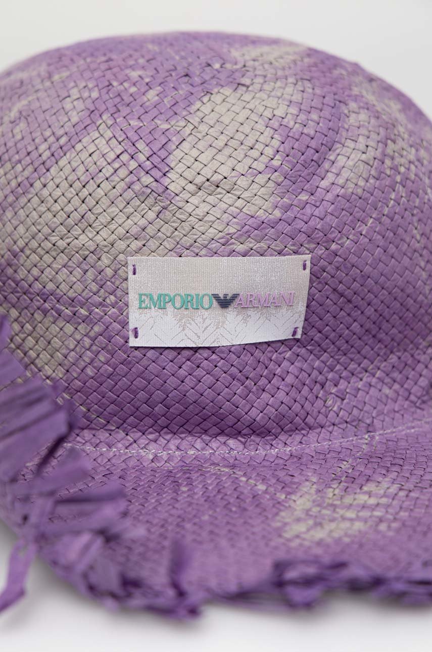 

Шляпа Emporio Armani цвет фиолетовый